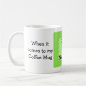 コーヒおもしろいーことわざサイズが重要 コーヒーマグカップ (左)