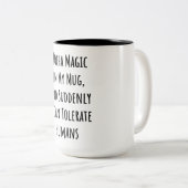 コーヒおもしろいーことわざ引用文 ツートーンマグカップ (正面右)