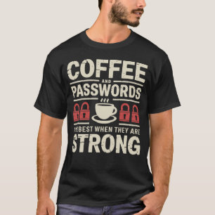 コーヒおもしろいーとセキュリティ Tシャツ