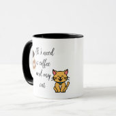 コーヒおもしろいーとネコのセラミック製マグカップ マグカップ (正面左)