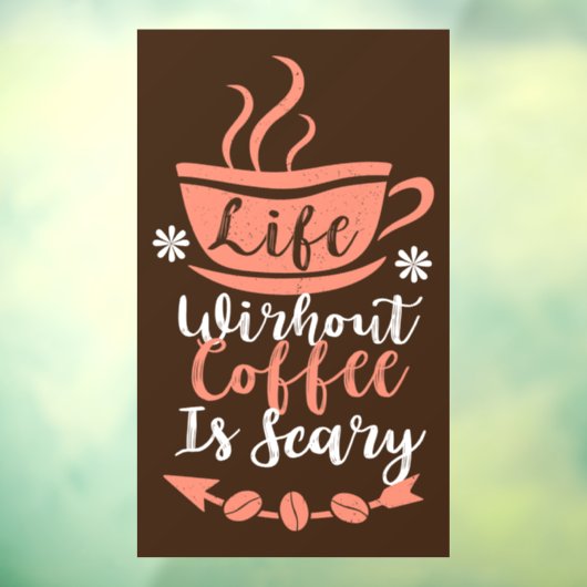 コーヒおもしろいーのワードアート ウィンドウサイン (シート3)