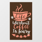 コーヒおもしろいーのワードアート ウィンドウサイン (シート)