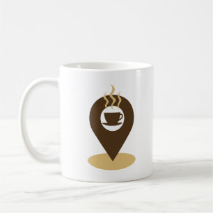 コーヒおもしろいーの場所アイコン コーヒーマグカップ