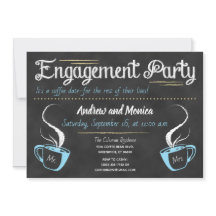 コーヒおもしろいーの黒板婚約パーティ