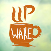 コーヒおもしろいーアップウェイク引用文ショップフロント ウィンドウサイン (シート3)