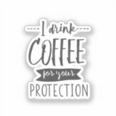 コーヒおもしろいーカスタムカットビニール シール (正面)