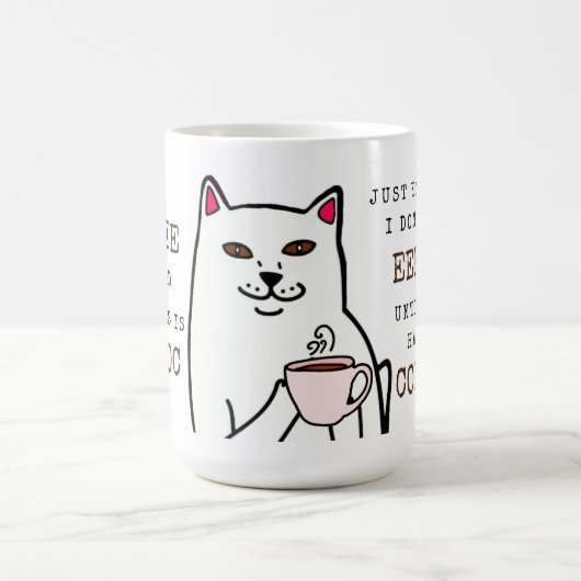 コーヒおもしろいーカップと言葉付き猫マグカップ コーヒーマグカップ (中央)