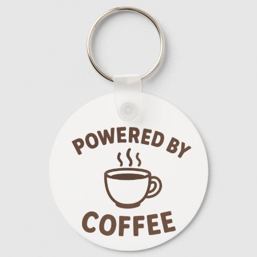 コーヒおもしろいーキーチェーン – 「コーヒーで動く」 キーホルダー (正面)