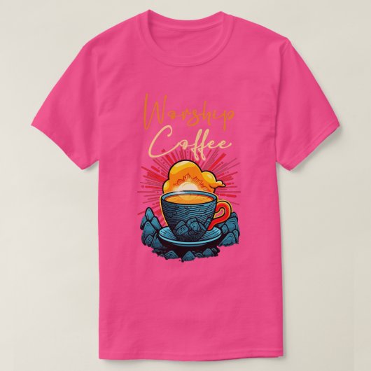 コーヒおもしろいーギフトコーおもしろいヒー4 Tシャツ (デザイン正面)