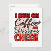 コーヒおもしろいークリスマス引用文はがき シーズンポストカード (正面/裏面)
