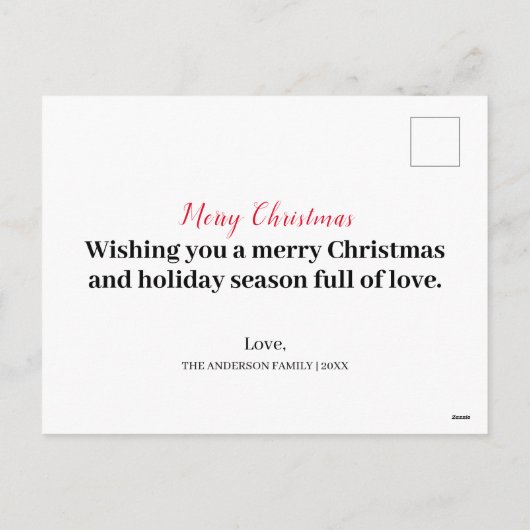 コーヒおもしろいークリスマス引用文はがき シーズンポストカード (裏面)