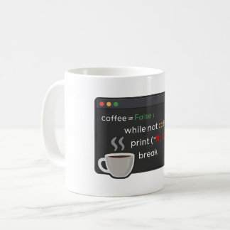 コーヒおもしろいーコーディングのジョーク黒ミニマルデザイン コーヒーマグカップ