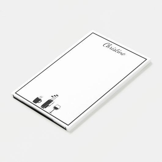 コーヒおもしろいーゴルフワパーソナライズされたインポストイット ポストイット (アングル)