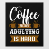 コーヒおもしろいーショップワードアートウィンドウ ウィンドウサイン (シート)