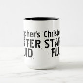 コーヒおもしろいースターター流体パーソナライズされた名 マグカップ (中央)