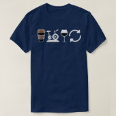 コーヒおもしろいースピンワインリピート紡績クラスWorko Tシャツ (デザイン正面)