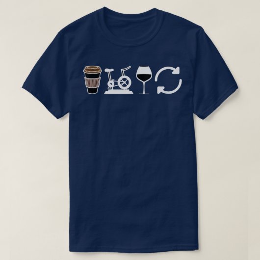 コーヒおもしろいースピンワインリピート紡績クラスWorko Tシャツ (デザイン正面)