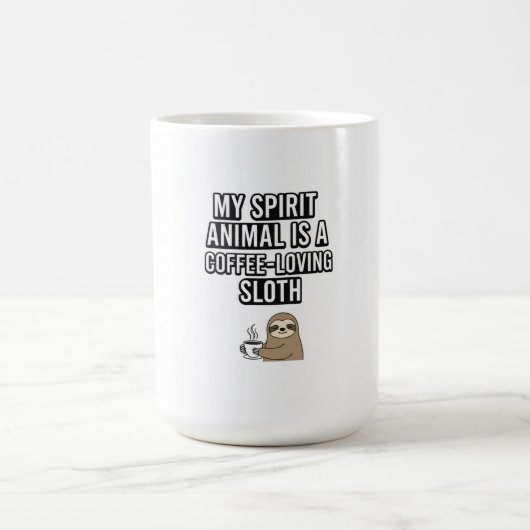 コーヒおもしろいースロスTシャツ | My Spirit Animal is a コーヒーマグカップ (中央)
