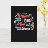 コーヒおもしろいーデザイン |脳のためのコーヒー カード (黄色い花)