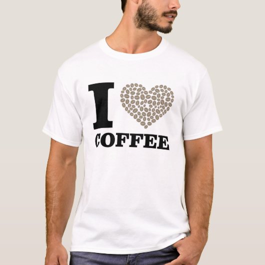 コーヒおもしろいーデザイン Tシャツ (正面)