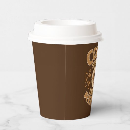 コーヒおもしろいーバーパーティーワードアート紙カップ 紙コップ (右)