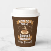 コーヒおもしろいーバーパーティーワードアート 紙コップ (正面)