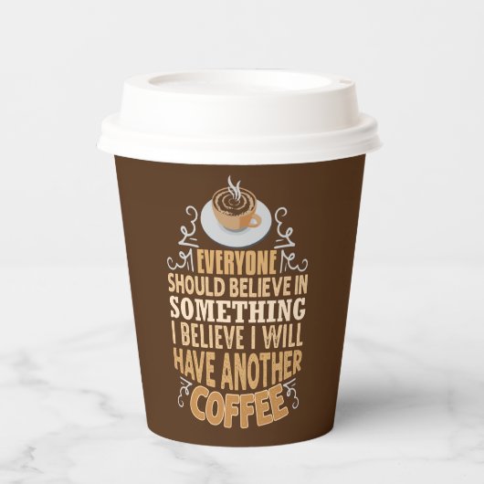 コーヒおもしろいーバーワードアートパーティー 紙コップ (正面)