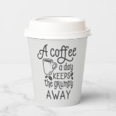 コーヒおもしろいーバーワードアート紙カップ 紙コップ (正面)