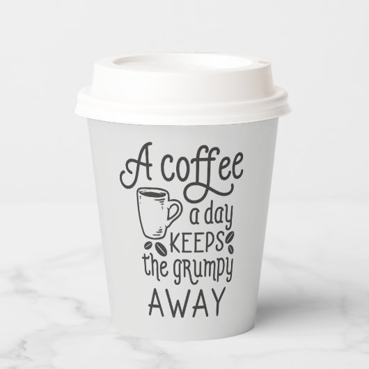 コーヒおもしろいーバーワードアート紙カップ 紙コップ (正面)