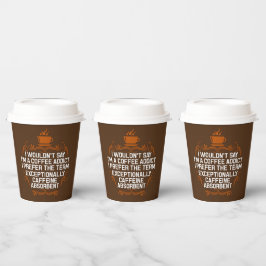 コーヒおもしろいーバー中毒ワードアート 紙コップ