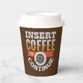 コーヒおもしろいーバー挿入ワードアート 紙コップ (正面)