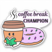 コーヒおもしろいーブレイクチャンピオン シール (正面)