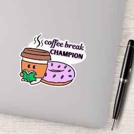 コーヒおもしろいーブレイクチャンピオン シール