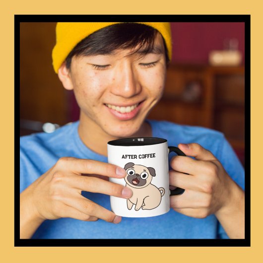 コーヒおもしろいープマグカップ後のコーヒー前 マグカップ