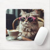 コーヒおもしろいーマウスパッド付き猫 マウスパッド (マウス)