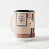 コーヒおもしろいーマグを使いたくない ツートーンマグカップ (正面左)