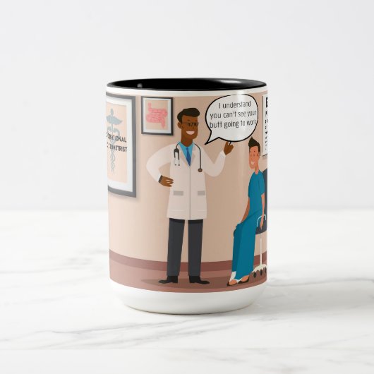 コーヒおもしろいーマグを使いたくない ツートーンマグカップ (中央)