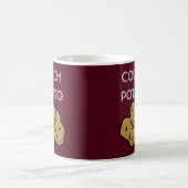 コーヒおもしろいーマグを見て「カウチポテト」 コーヒーマグカップ (中央)