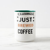 コーヒおもしろいーマグカップ15オズ、グリーンコーヒーカップ、マグカップ ツートーンマグカップ (中央)