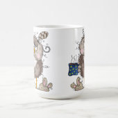 コーヒおもしろいーマグカップ – 眠いフクロウ目覚めるマグカップ – ギフト コーヒーマグカップ (中央)