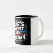 コーヒおもしろいーマググ ツートーンマグカップ (正面右)