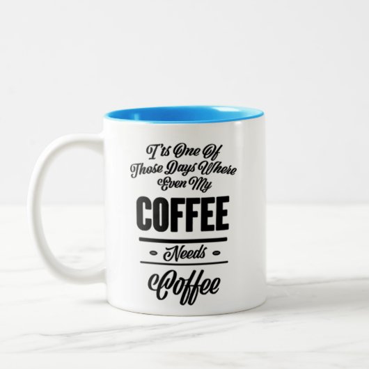 コーヒおもしろいーマググ ツートーンマグカップ (左)