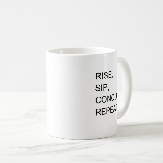 コーヒおもしろいーマググ |マやる気を起こさせるグ| 感動的 コーヒーマグカップ (正面右)