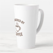 コーヒおもしろいーマグ – 「コーヒーで動く」デザイン カフェラテマグ (右アングル)