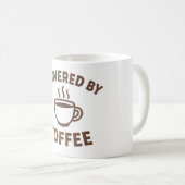 コーヒおもしろいーマグ – 「コーヒーで動く」デザイン コーヒーマグカップ (正面右)