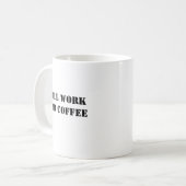 コーヒおもしろいーマグ – コーヒーの仕事 コーヒーマグカップ (正面左)