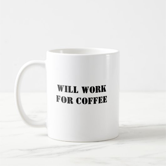 コーヒおもしろいーマグ – コーヒーの仕事 コーヒーマグカップ (左)