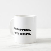 コーヒおもしろいーマグ – ライフアクコーヒー救済 コーヒーマグカップ (正面左)