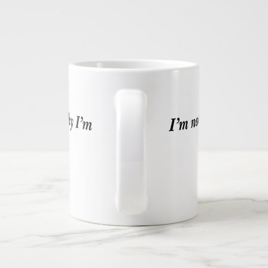 コーヒおもしろいーマグ – 朝の皮肉引用文&コーヒー ジャンボコーヒーマグカップ (裏面)