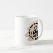 コーヒおもしろいーマグ – 私はコーヒーが必要だ、引用文ではない コーヒーマグカップ (正面右)